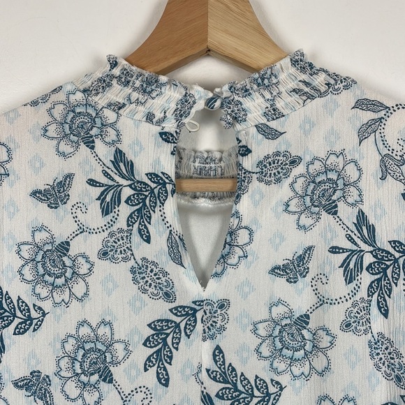 Altar'd State long flare sleeve floral mock lined flowy pullover dress Size Med - Picture 7 of 8